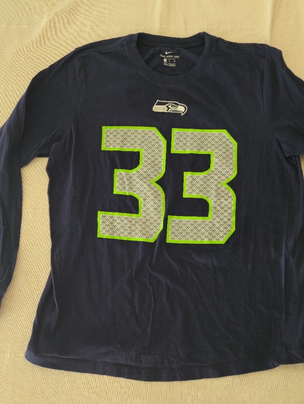 Nike The Nike Tee Seattle Seahawks #33 Jamal Adams Long Sleeve Shirt XL